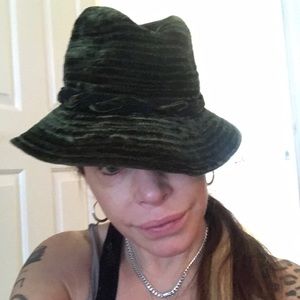Trendsetting Green Velvet hippie hat